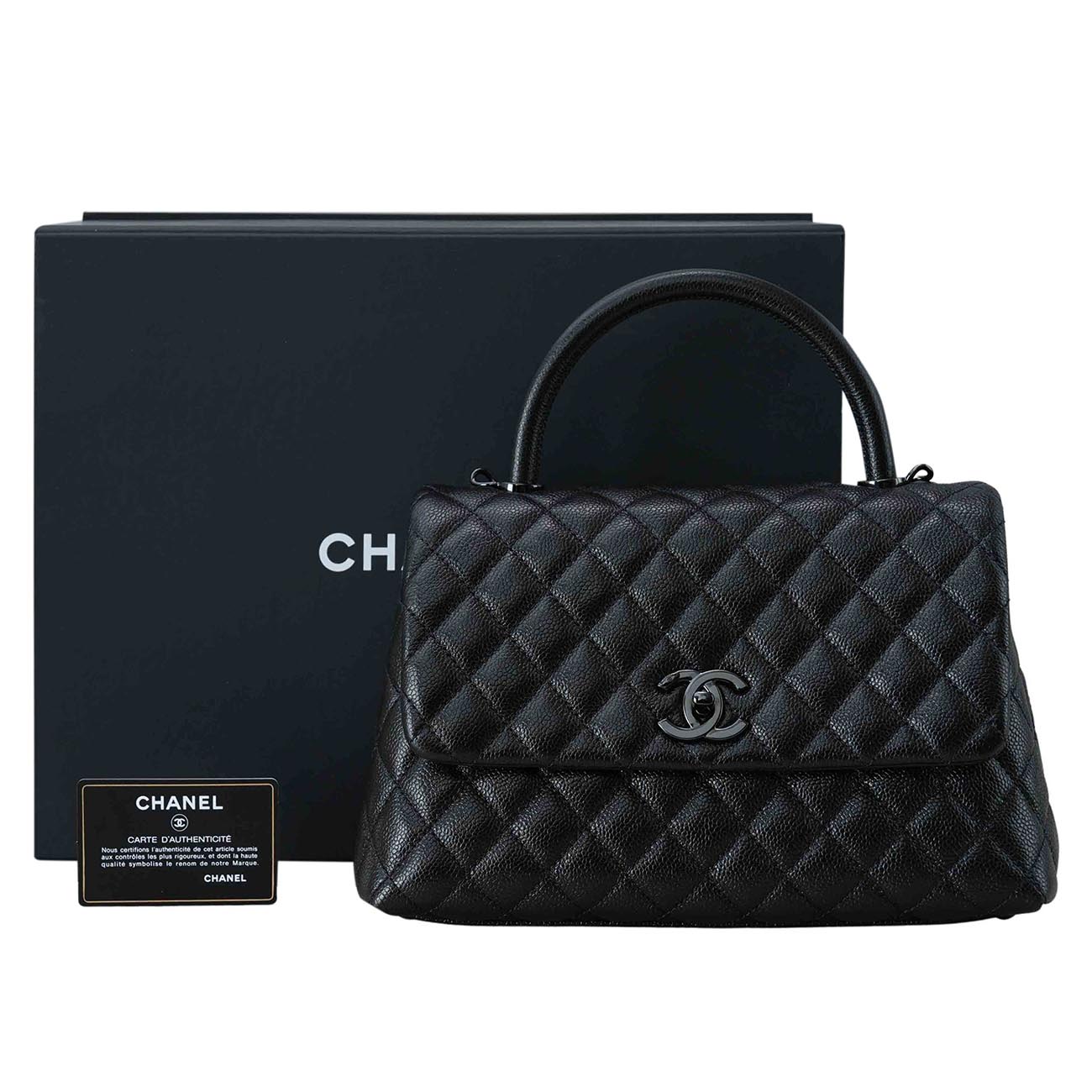 CHANEL(USED)샤넬 A92991 캐비어 코코핸들 미듐